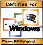 Certified for Windows 2000 Professional.